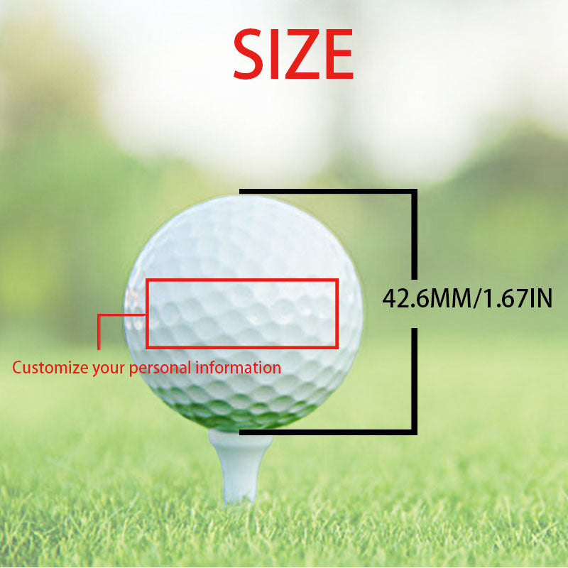 3/6/12pcs Personalized Golf Balls, Customized Love Heart Golf Balls, Great Golf Gift