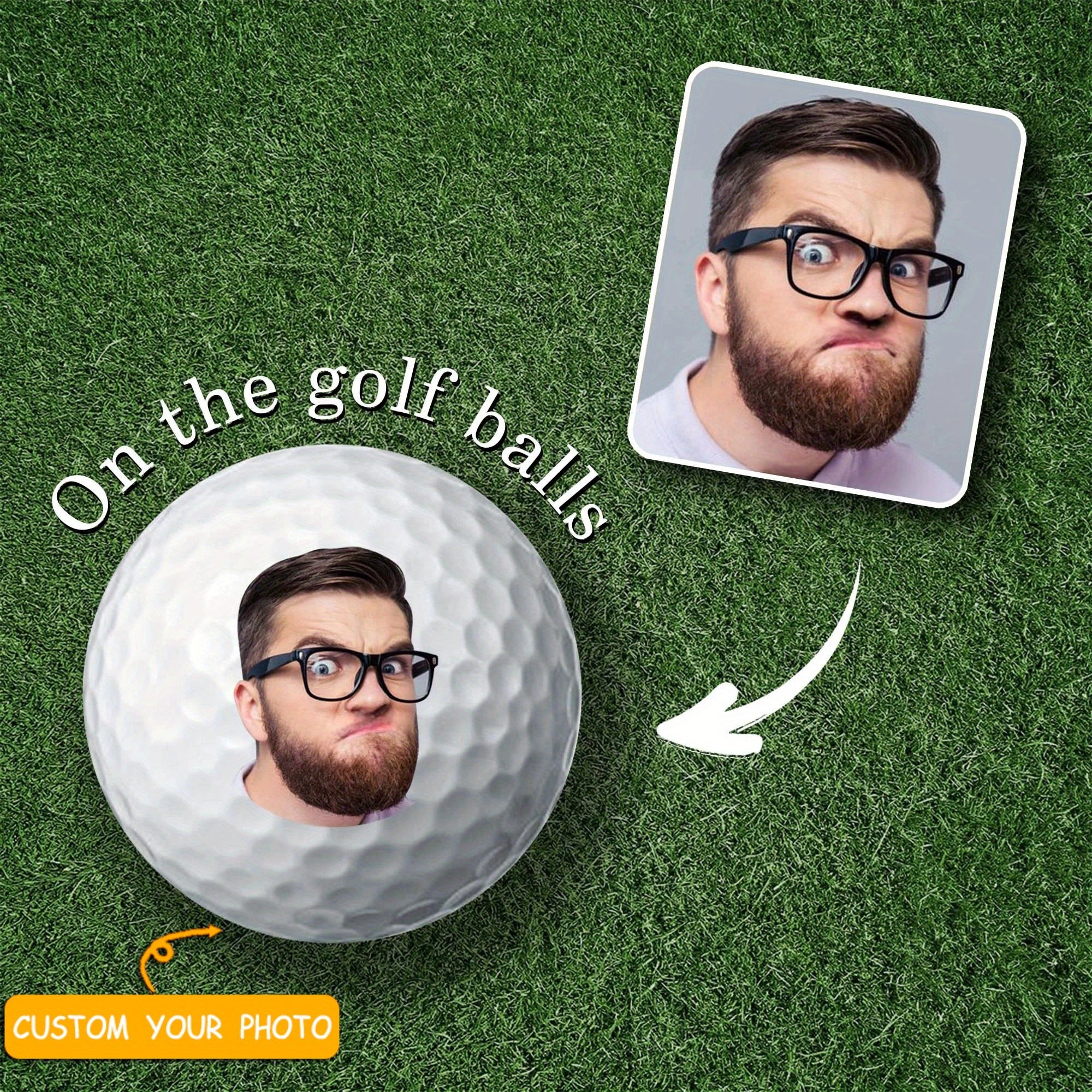 3/6/12pcs personalise Custom Golf Balls, Golf Gifts for Men, Personalized Photo Golf Balls, Customized Golf Balls with Photo, Gift for Husband, Groomsmen Gift