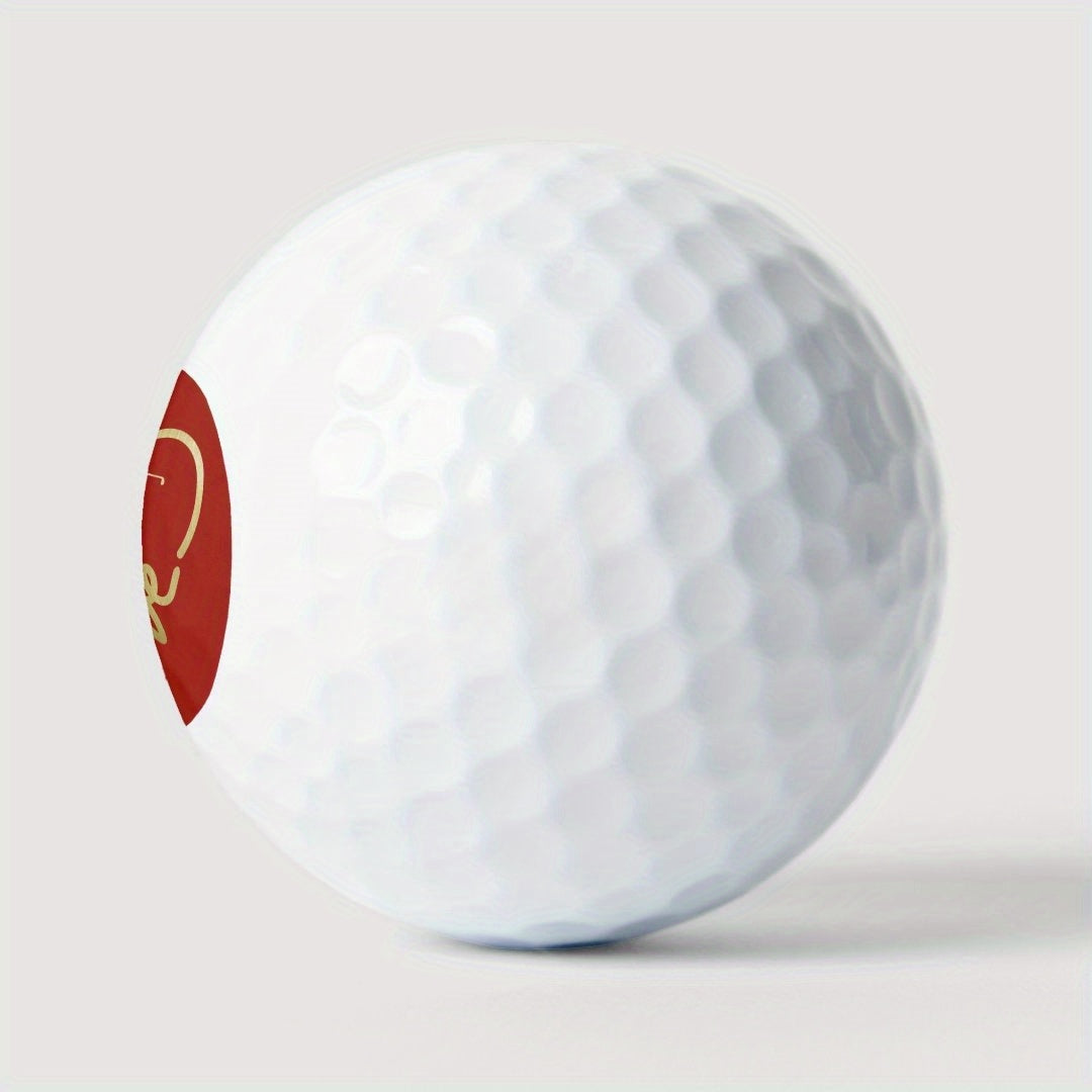 3/6/12pcs Personalized Golf Balls, Customized Love Heart Golf Balls, Great Golf Gift