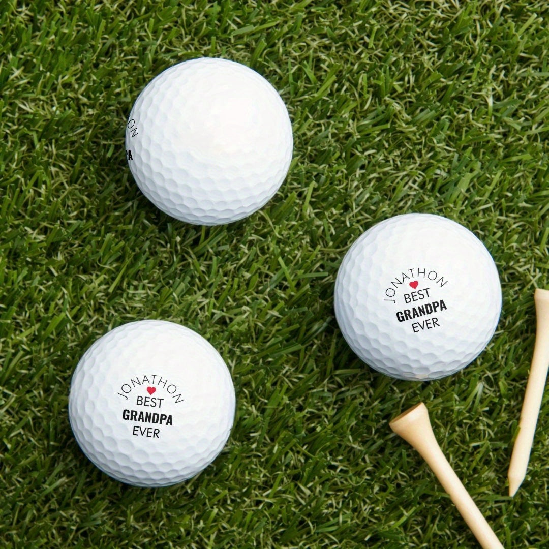 Customized 3/6/12pcs Customizing The Heart Golf Ball Named After The Best Grandpa Ever