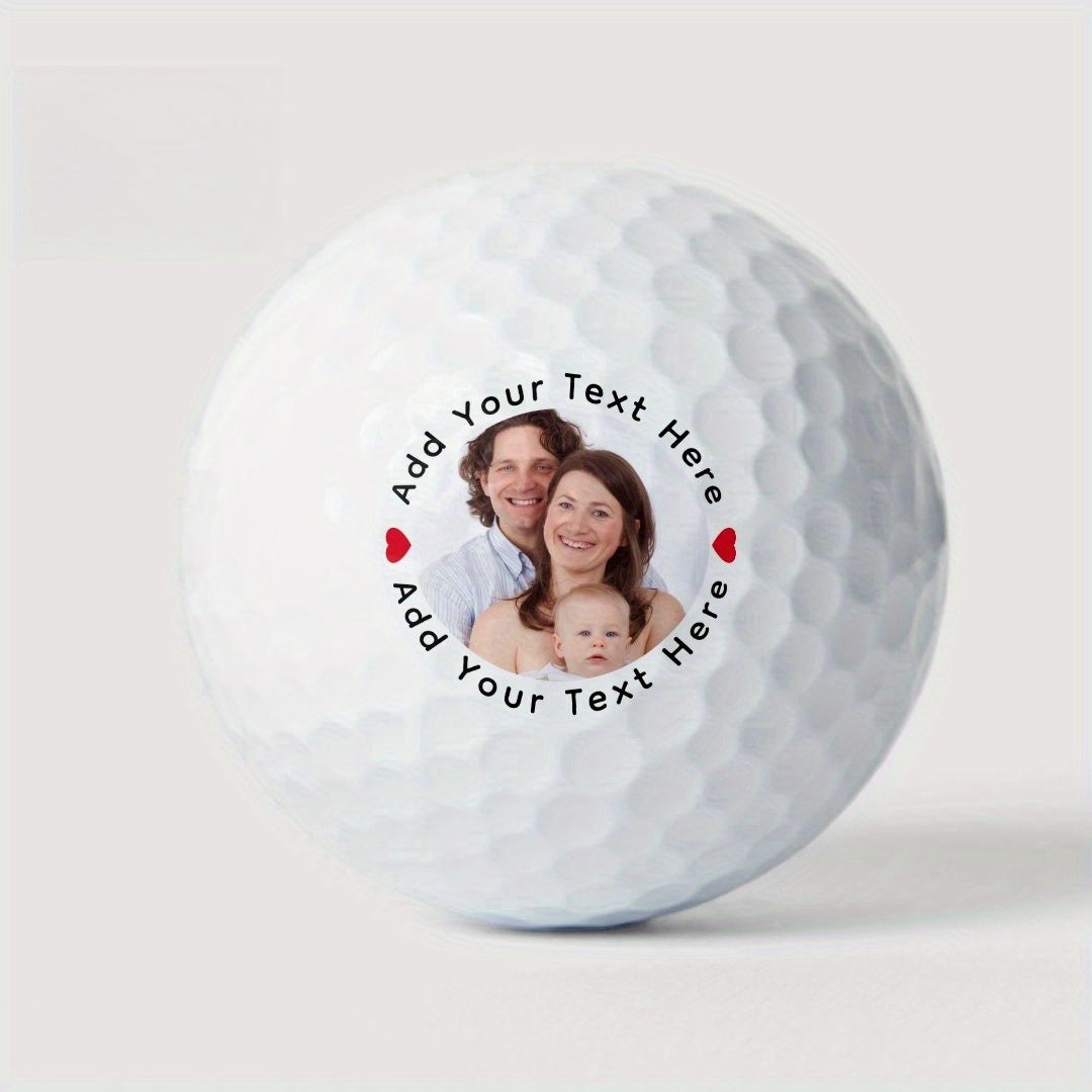 3/6/12pcs Personalized Golf Balls, Classic Customization Photo Golf Ball