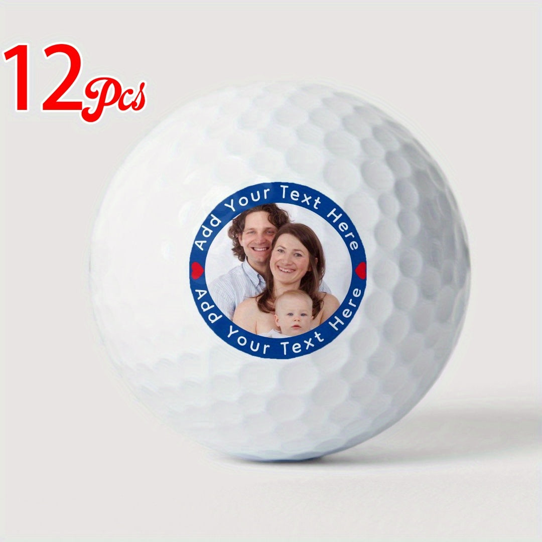 3/6/12pcs Personalized Golf Balls, Classic Customization Photo Golf Ball