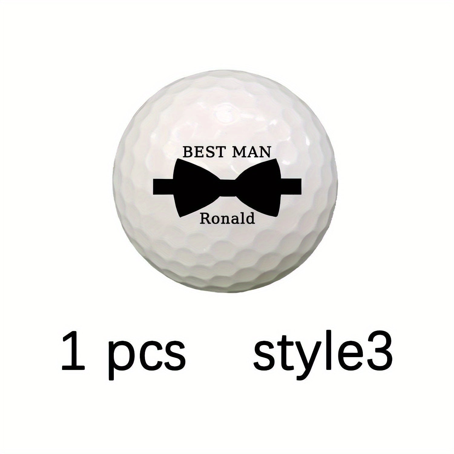 Custom Name Golf Balls Personalized with Bow Tie Design - Funny & Unique Gift for Men, Boyfriend, Husband, Grandpa - Durable Rubber Material - Perfect for Golf Enthusiasts & Retirement Gifts, Golf Enthusiast Gift | Men's Golf Accessories | Precision Print