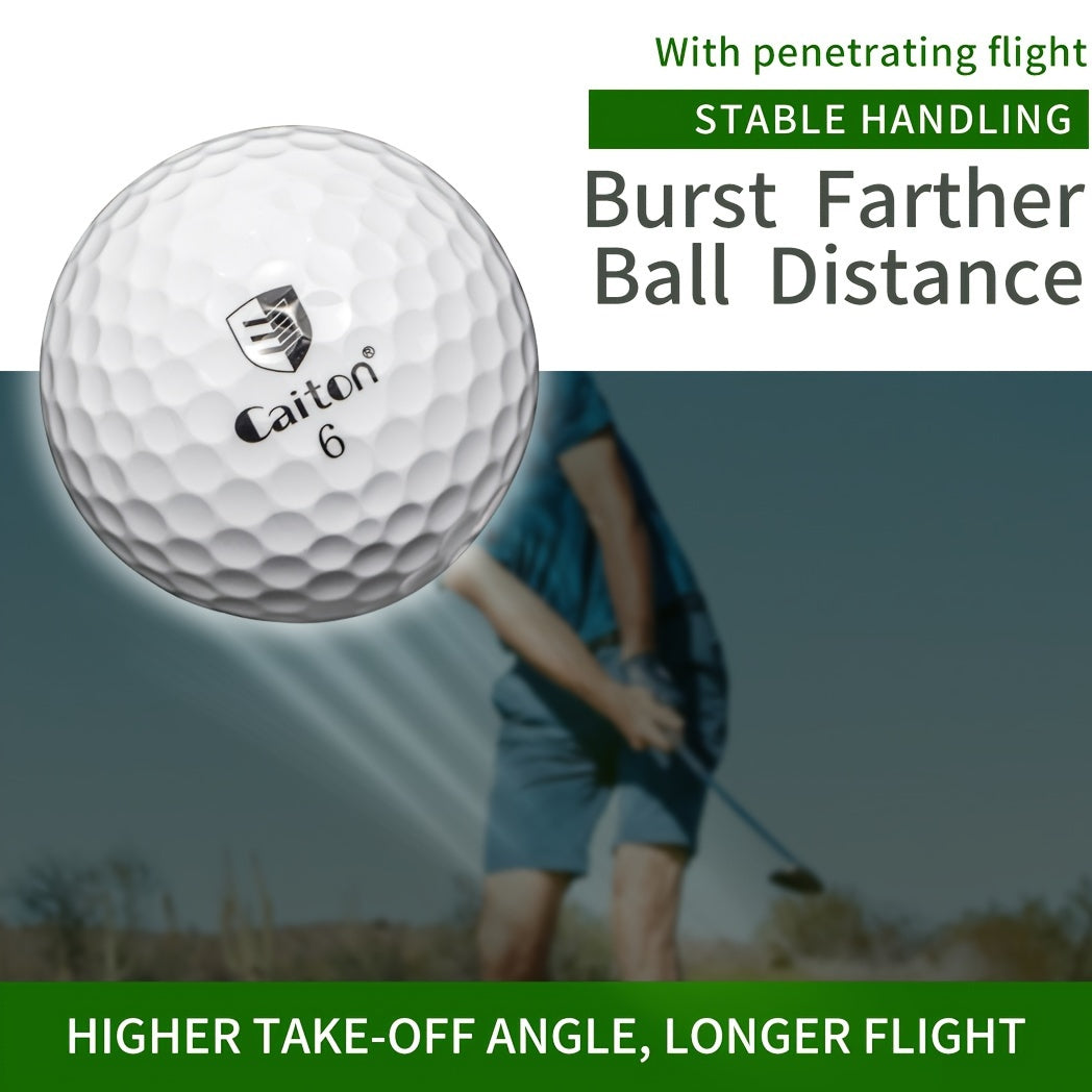 50pcs Caiton 3-Layer Golf Balls - 332 Dimples, Maximum Distance, Spin Control, Durable, Accurate - Ideal for Training and Competition